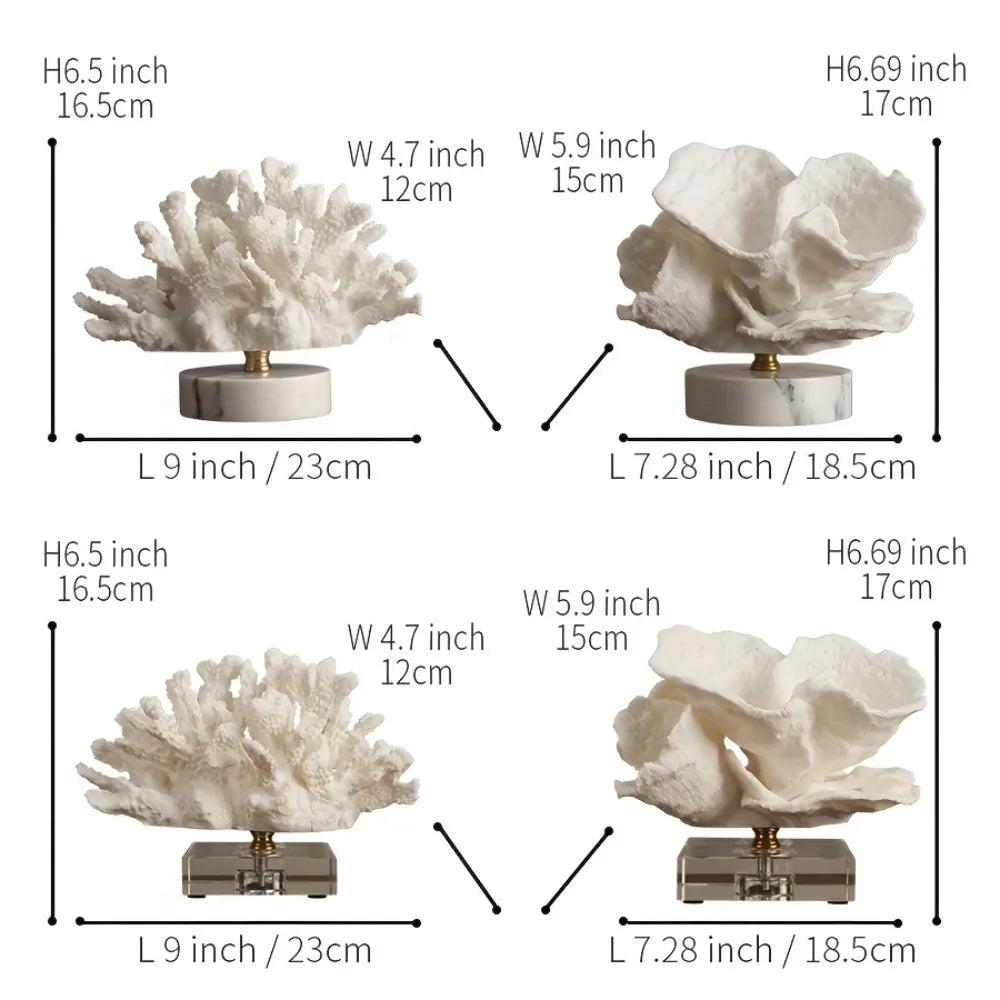 White Coral Decor Coral Reef Decor Resin Coral Decoration Faux Coral Nautical Decorations Beach Home Decor Decorative Coral Gift