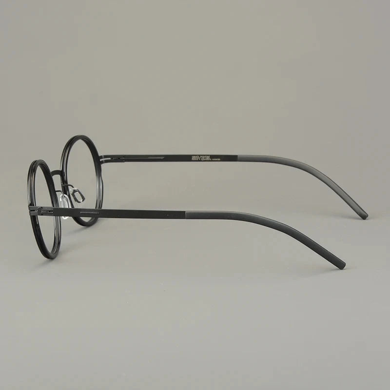 Classics Round Glasses Frame Eyeglasses Light Thin Screwless Acetate Ring Men Women Spectacle Germany Brand Design Oroshi 2025