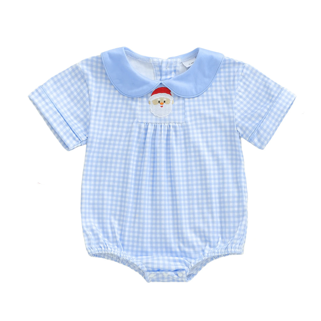 Christmas Reindeer Snowflake Knit Sweater Jumpsuit Elk Embroidered Long Sleeve Round Neck Romper for Baby Girls Boys