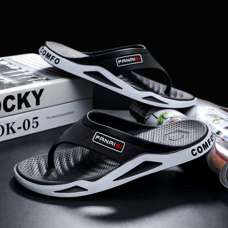 Flip-flops Men's Anti-slip and Anti-odor Summer Outdoor Wear Soft Sole Thick Sole Wear Casual Fashion Flip-flops