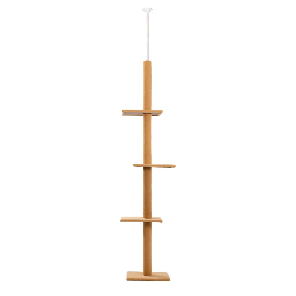 Adjustable Height Cat Tree for Indoor, Floor to Ceiling Cat Tower with Scratching Posts, Cat Scratcher Furniture, Kitten Toys
