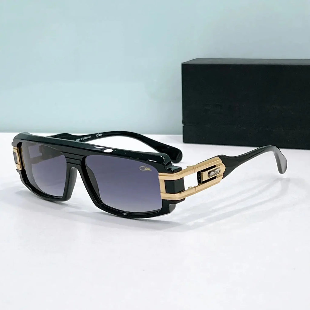 Original CCAZAL MOD164 Trend Classic Rectangle Acetate Frame Men Sunglasses Premium Casual UV400 Polarized Women Couple Eyewear