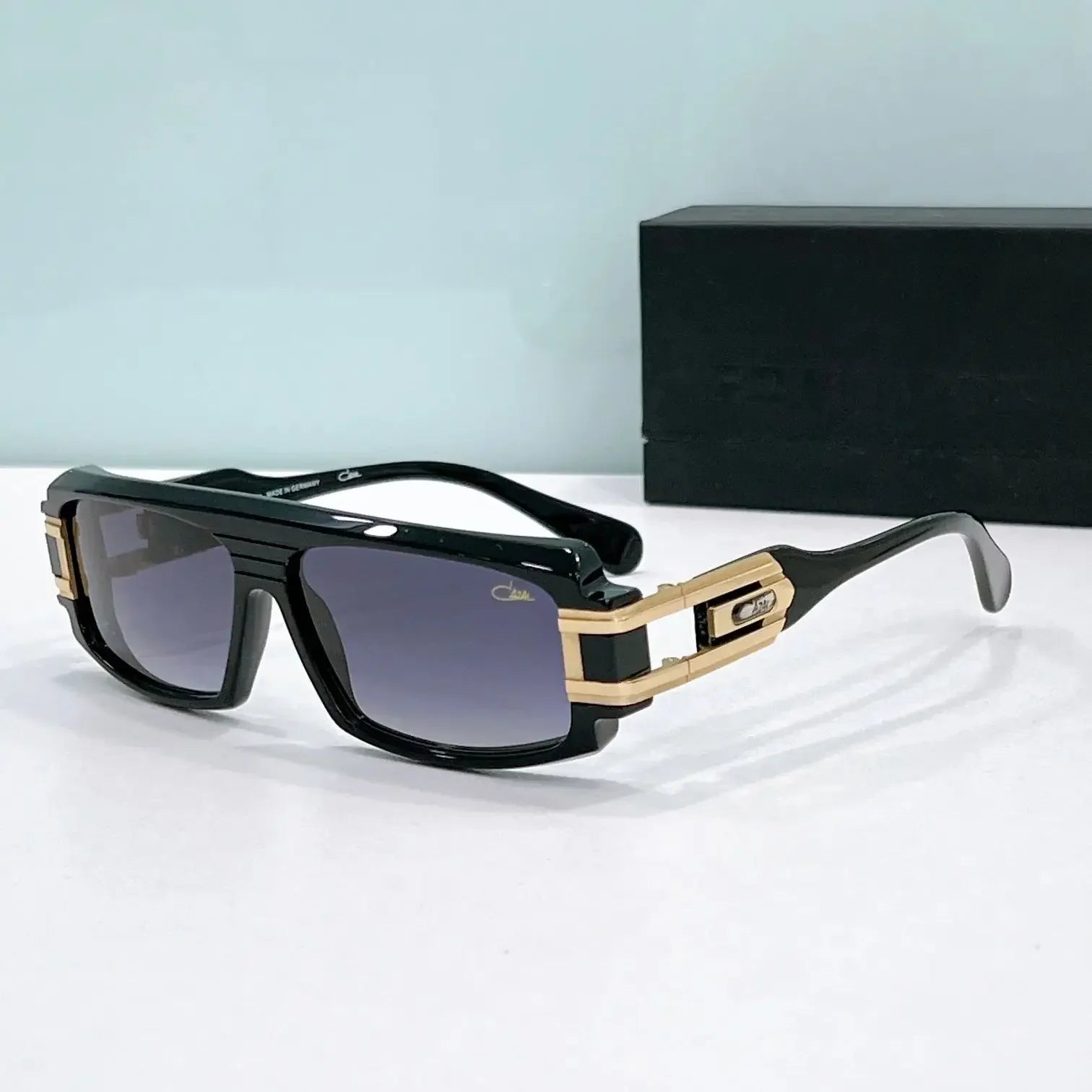 Original CCAZAL MOD164 Trend Classic Rectangle Acetate Frame Men Sunglasses Premium Casual UV400 Polarized Women Couple Eyewear