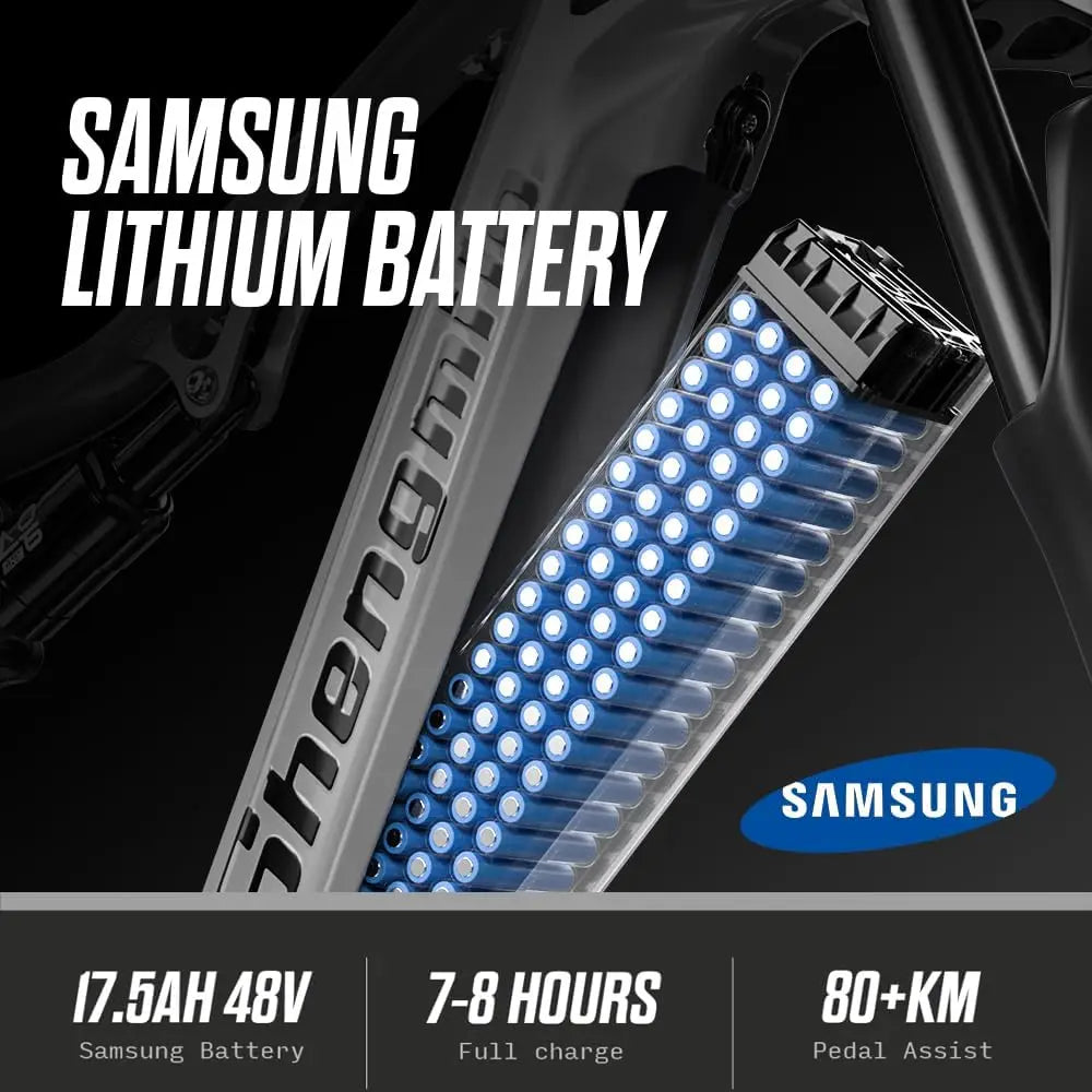 Shengmilo S600 26Inch Electric Bike 48V 2000W Dual Motors Powerful Ebike 31MPH 17.5Ah Samsung Battery Emtb EU USA UK Stock