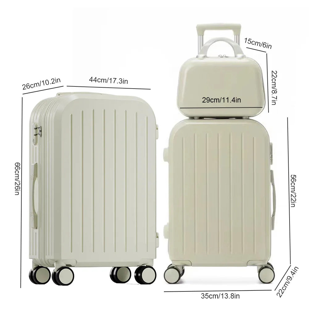 12 Inch 20 Inch 24 Inch Trolley Case Luggage Set with Spinner Wheels Large Capacity Luggage Set Zipper Trolley Luggage Bag Case