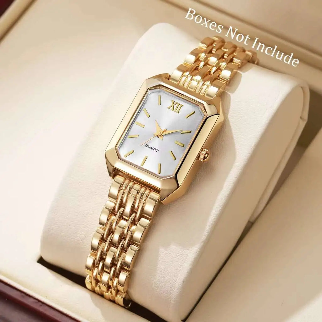 Fashion Rectangle Women Quartz Watch Luxury Analog Wristwatches Reloj Mujer Girls Clock Gift（Without Box）