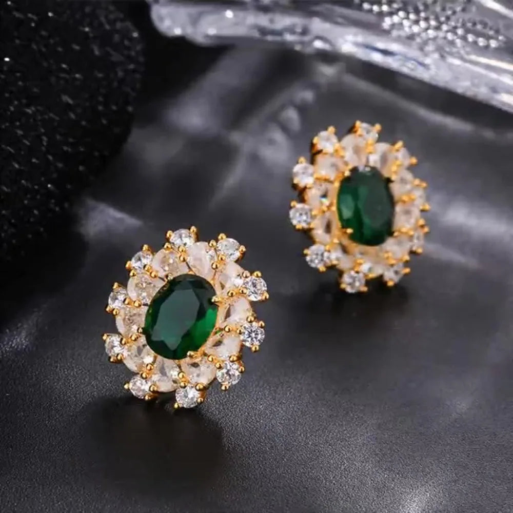Caibao Stud Earrings, High-end Temperament, Light Luxury Ear Jewelry
