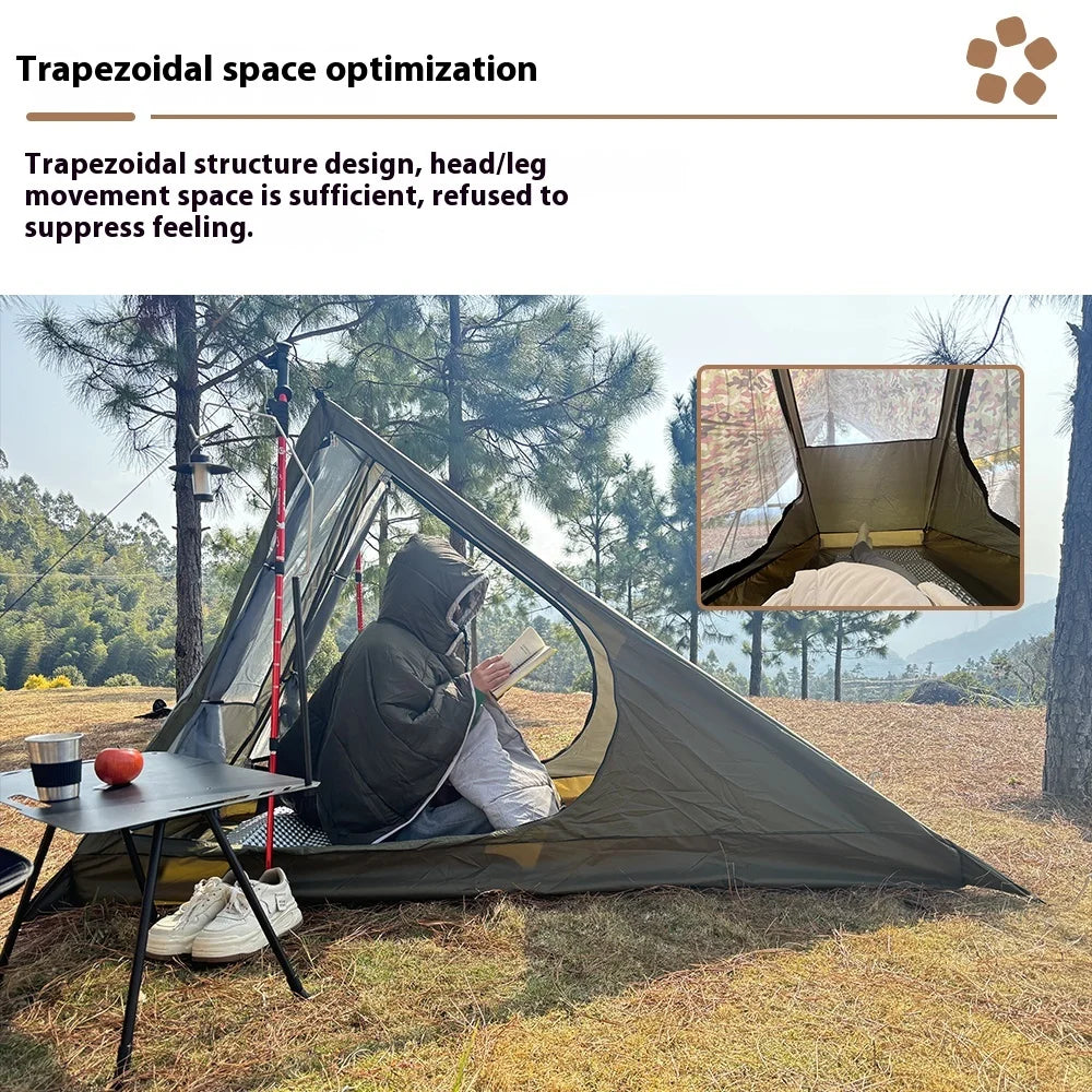 Lohascamping Outdoor breathable tent mosquito proof camping tent  Lightweight 900g with mesh for spring and summer hiking Tent