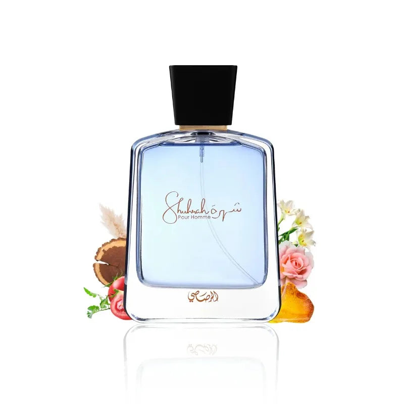 100ml Original Arab Perfumes RASASI Shuhrah Pour Homme Eau de Parfum Spray Lasting Woody Aromatic Perfume Cologne Makeup Present