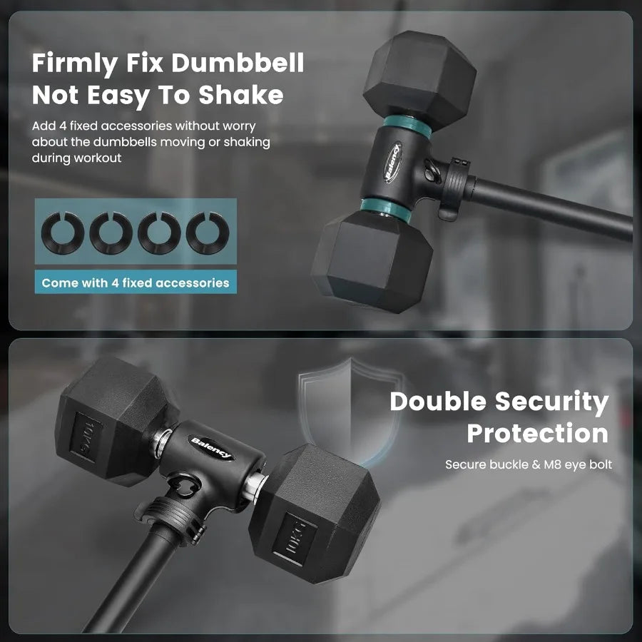 Dumbbell Converter Convert Dumbbells to Barbell Dumbbell Barbell Converter Bar Balency Barbell Bar for Home Gym Workout Adjusta