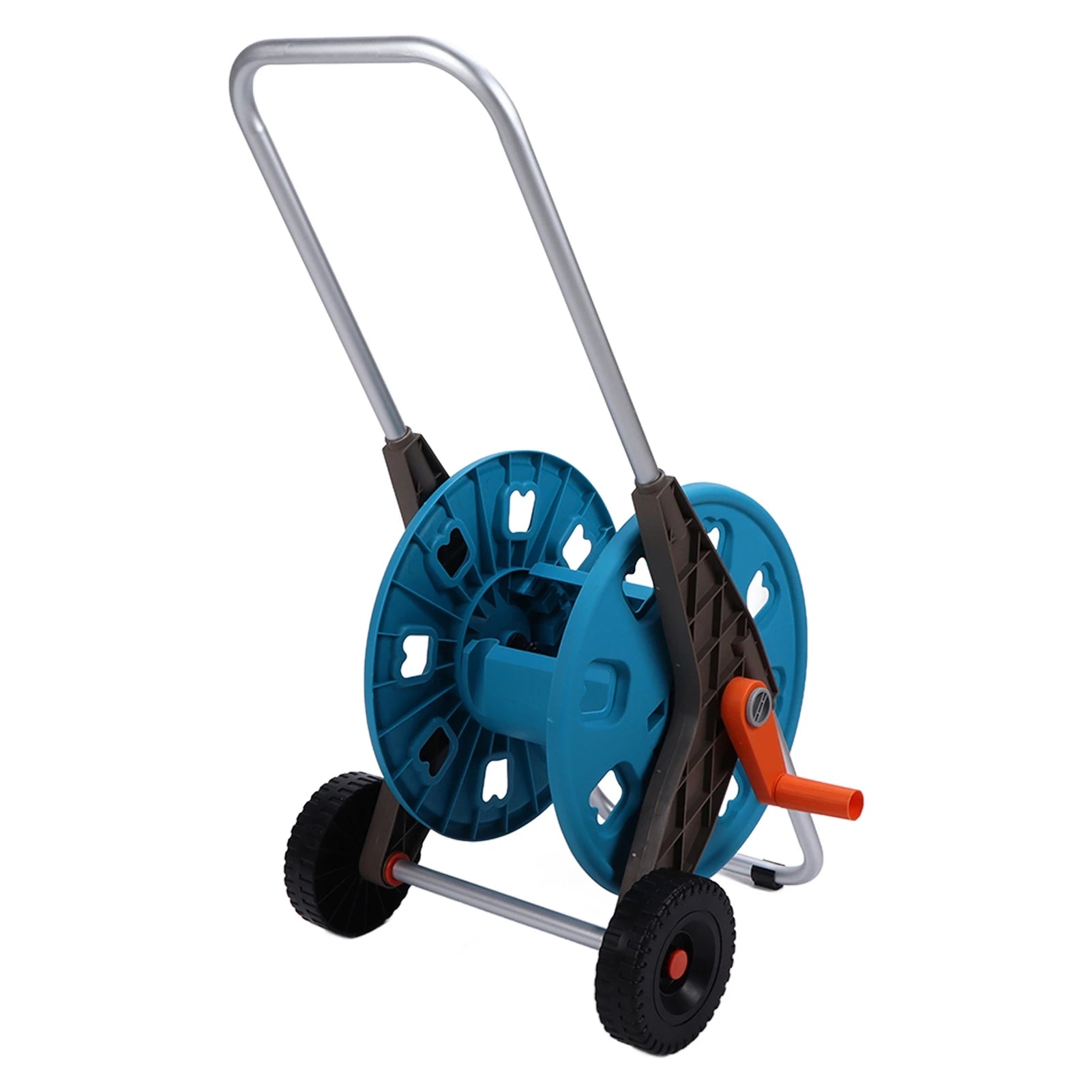 G1/2 Garden Hose Reel Cart with 2 Wheels Garden Waterpipe Rack Watering Trolley Hold 60M Hose Garden Hose Rack Garden Hose Cart