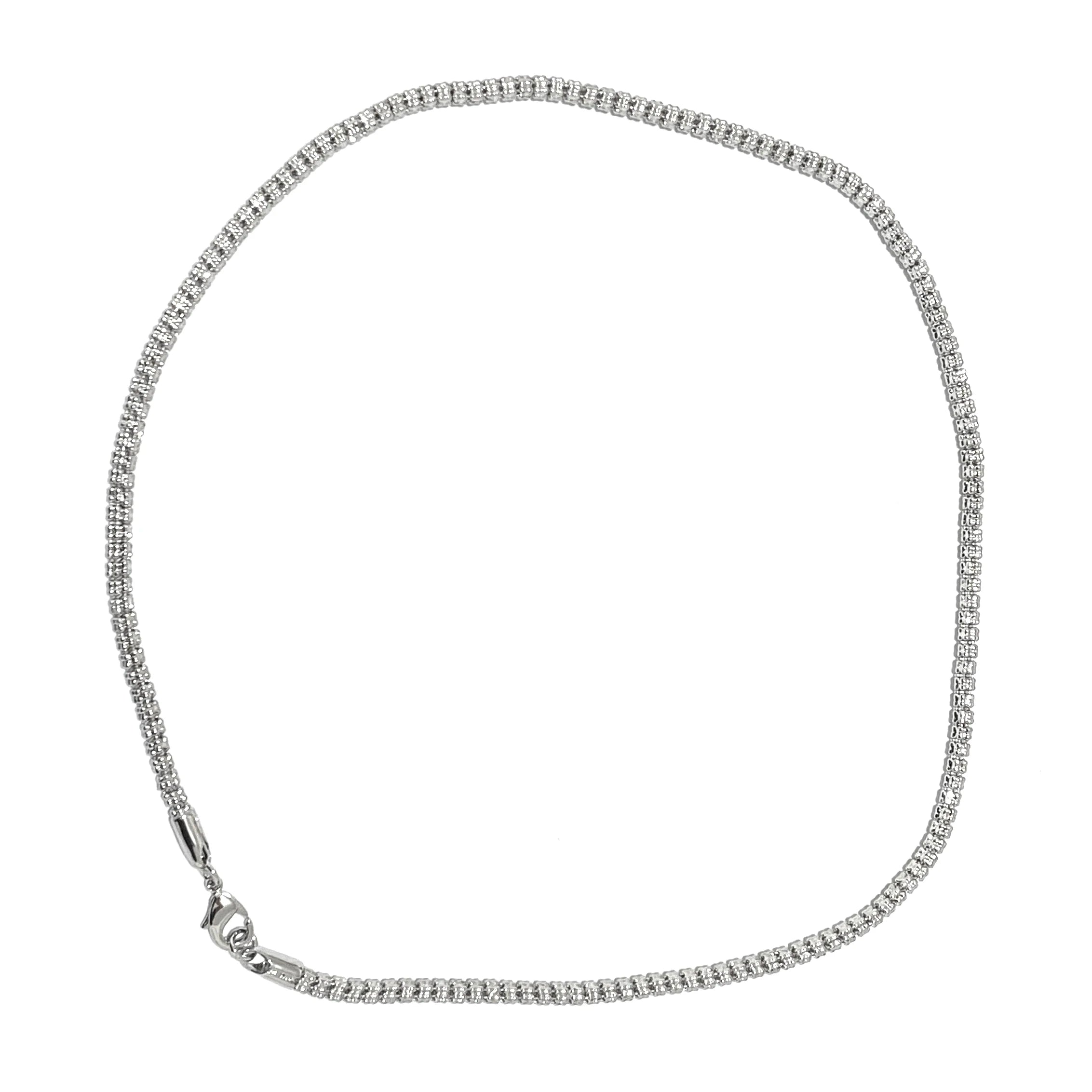 Aokaishen Round Snake Link Necklace Choker for Women Real Gold Plated Hip Hop Jewelry