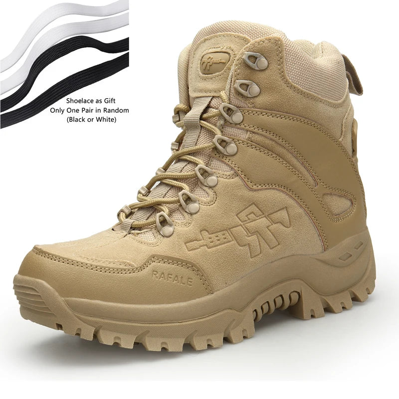 Hiking Shoes Men Mid-top Outdoor Thick-soled Ankle Boots Men Comfortable Breathable Anti-slip Casual Sports Shoes Sneakers Men