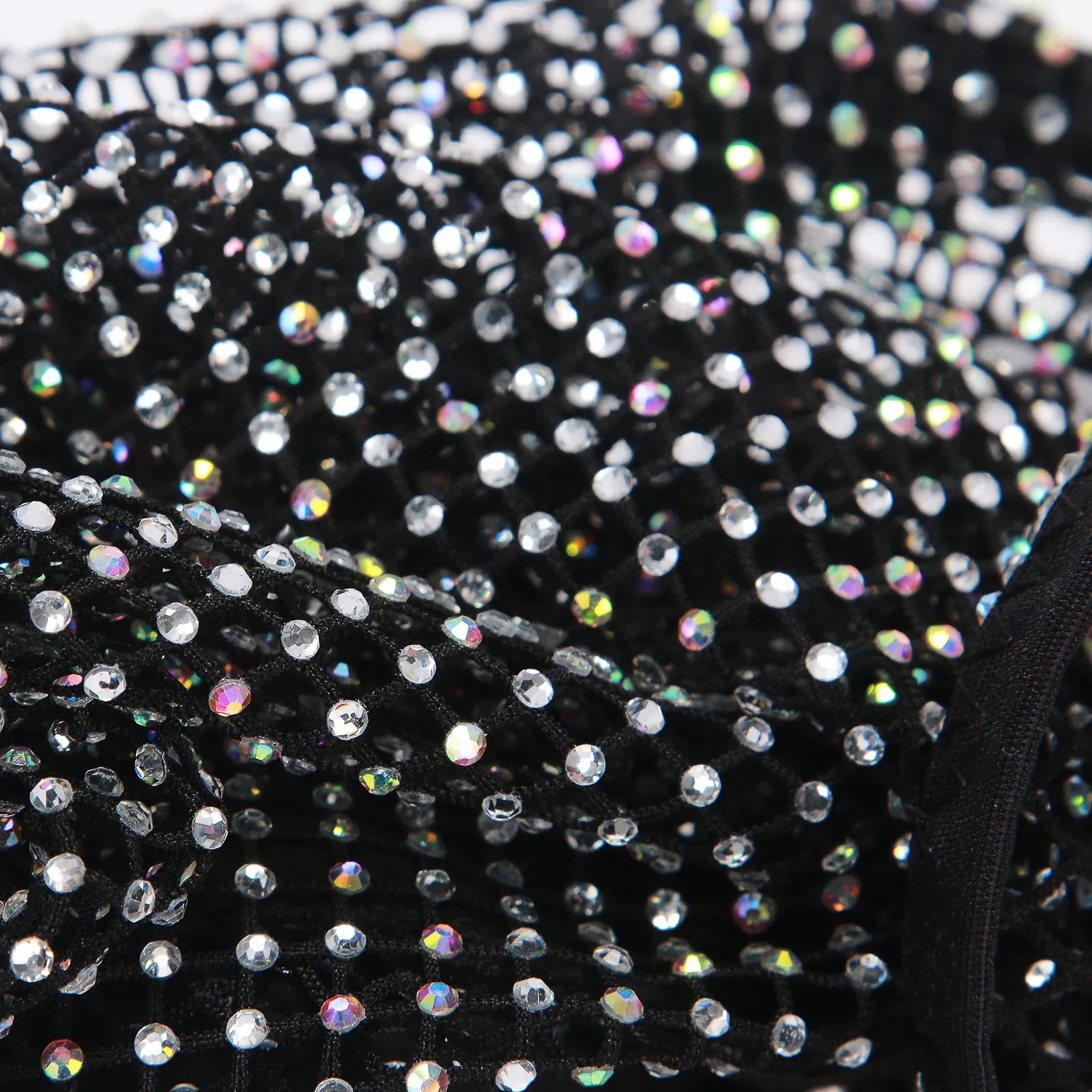 Long Glitter Sandals For Women Summer New Flat Bottom Foot Sandals Female Europe And The United States Foreign Trade Rhinestone