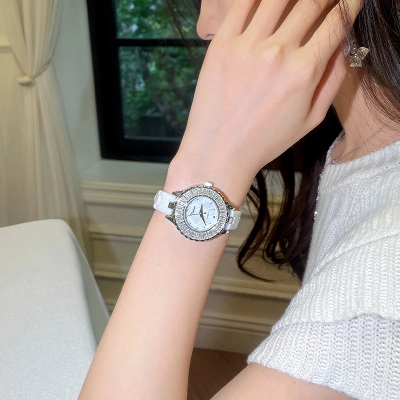 High end luxury watch for women, authentic workplace small dial, 2025 new quartz watch, gift women's watch