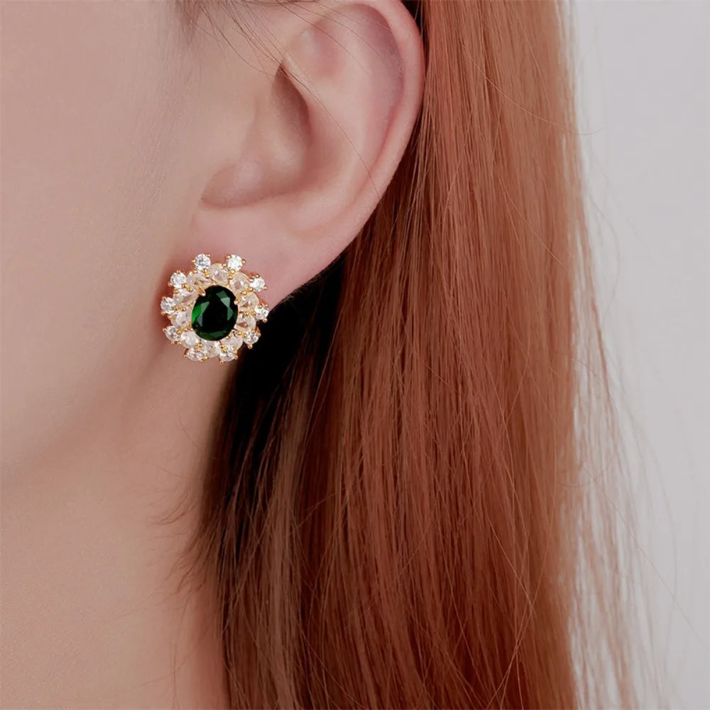 Caibao Stud Earrings, High-end Temperament, Light Luxury Ear Jewelry