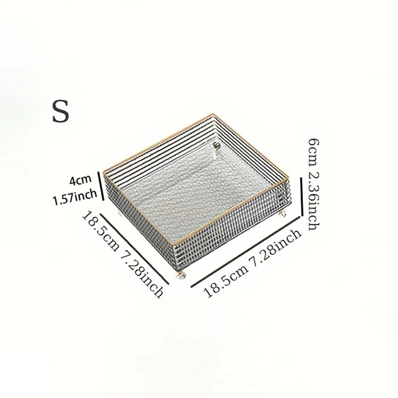 1Pc Cosmetic Storage Rack, Desktop Bathroom Tray, Perfume and Cosmetic Organization Rack, Cosmetic Ring Storage Tray, Home Decoration, Bathroom Accessories