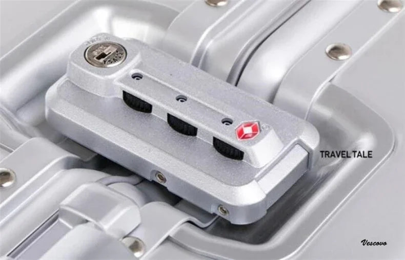 Bunnyfly 18/20-Inch Aluminum Alloy Magnesium Modern Carry-On Luggage Air Approval Aluminum Trolley Portable Cabin Size Suitcase