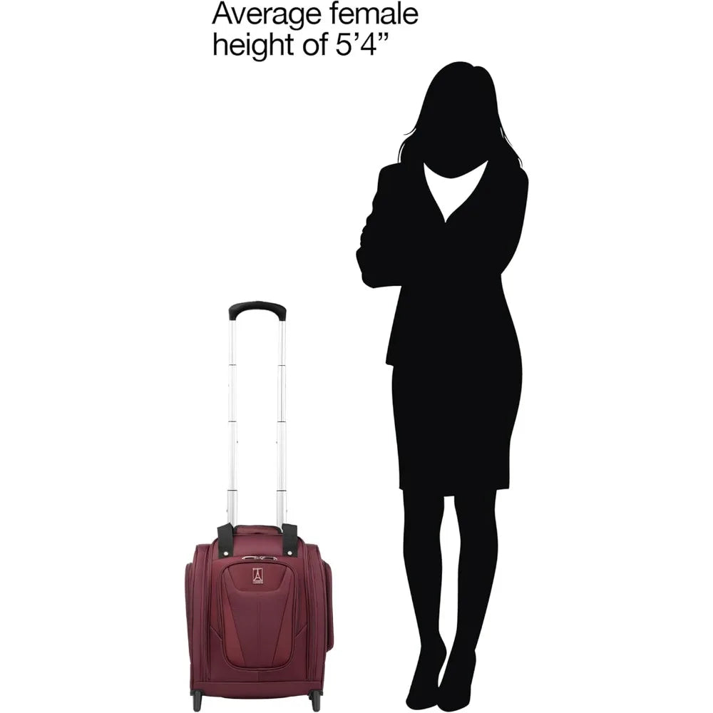 Travelpro Luggage Maxlite 5 Softside Lightweight Rolling Underseat Compact Carry on Upright 2 Wheel Bag, Men and Women, Burgundy