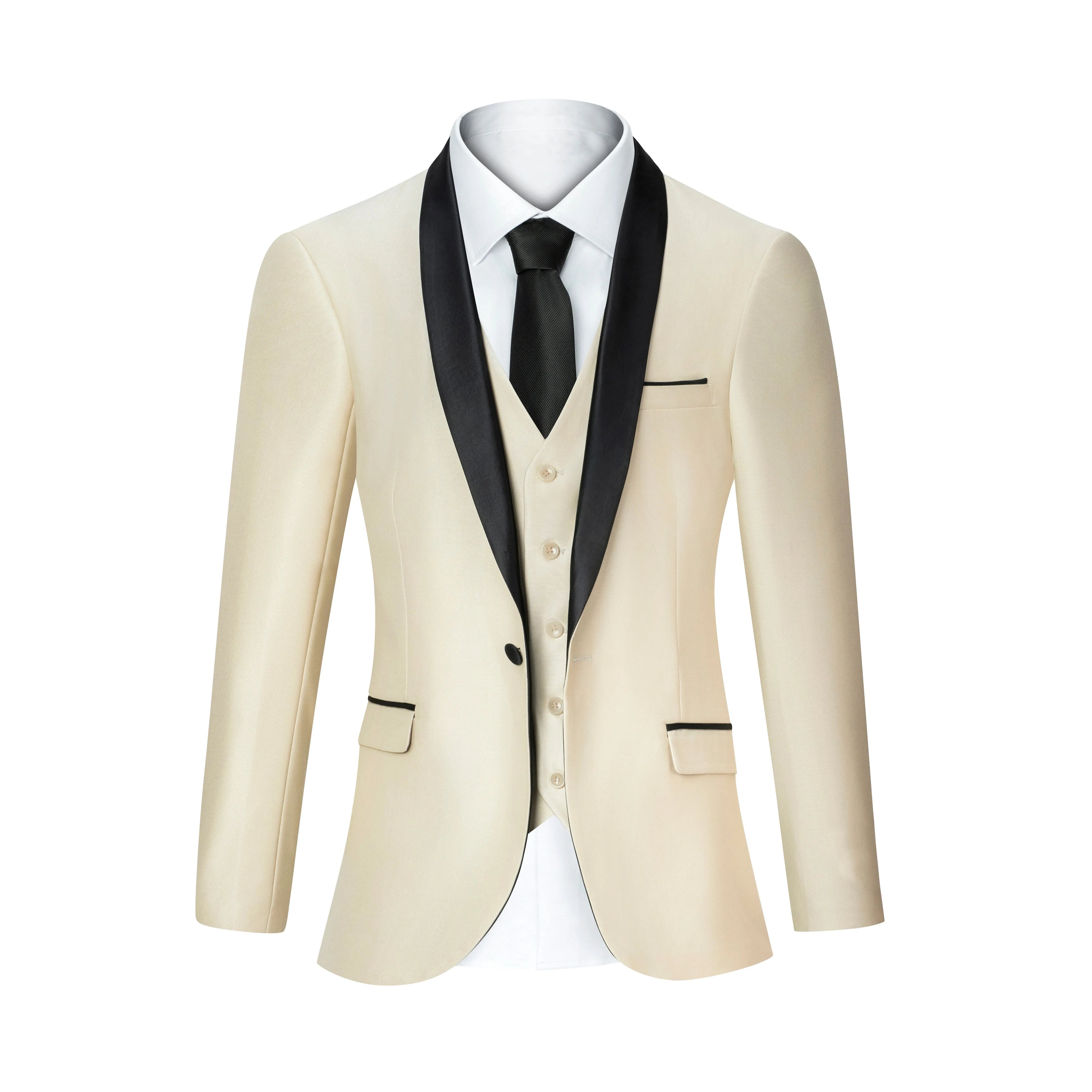 Customized Luxury Men Suits Single Breasted Peak Lapel 3 Piece Jacket Pants Vest Full Sets High Quality Clothing Terno Blazers