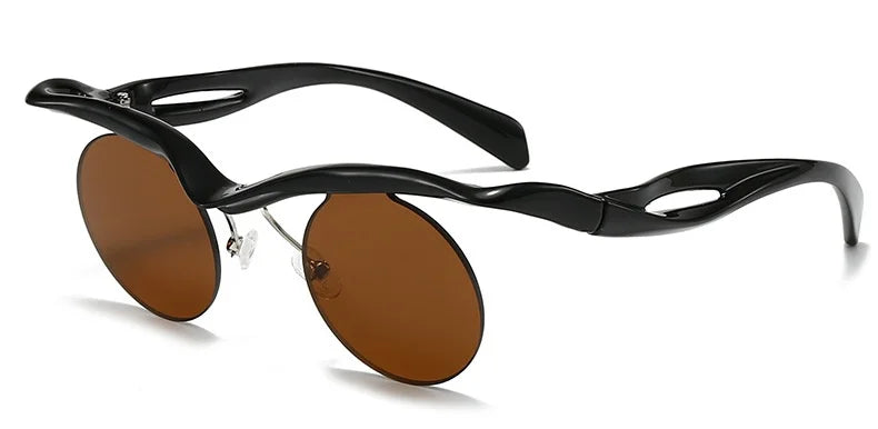 Unique Round Sunglasses for Women Men Fashion Punk Cool Decoration Sun Glasses High Quality Goggles Shades