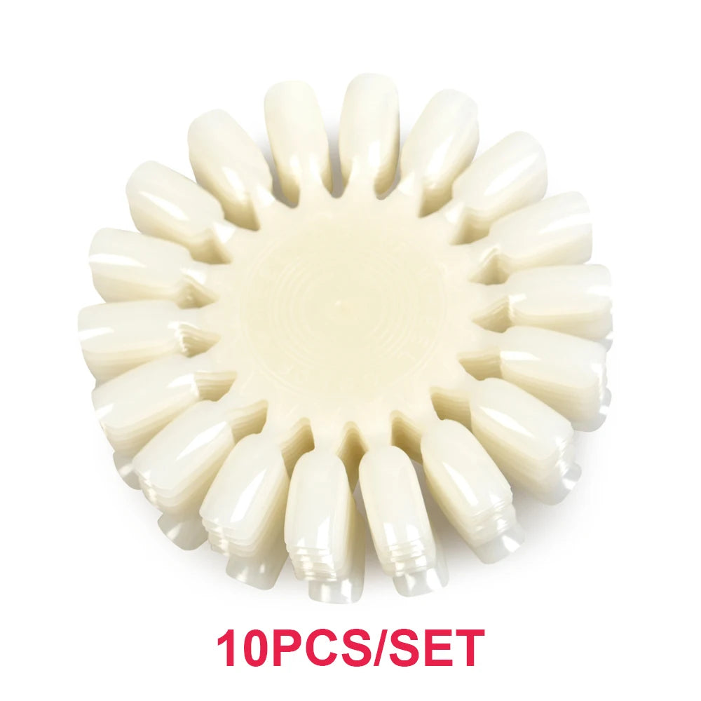 False Nails Tips Display Sticks Clear Nail Swatch Nail Gel Polish Showing Chart Manicure Polish Practice Training Display Board