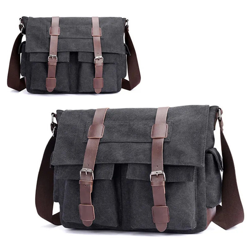 Men's Vintage Canvas Bag Men Casual Crossbody Bag For Men Messenger Bag Man Travel Shoulder Bags Bolsa Masculina High Quality