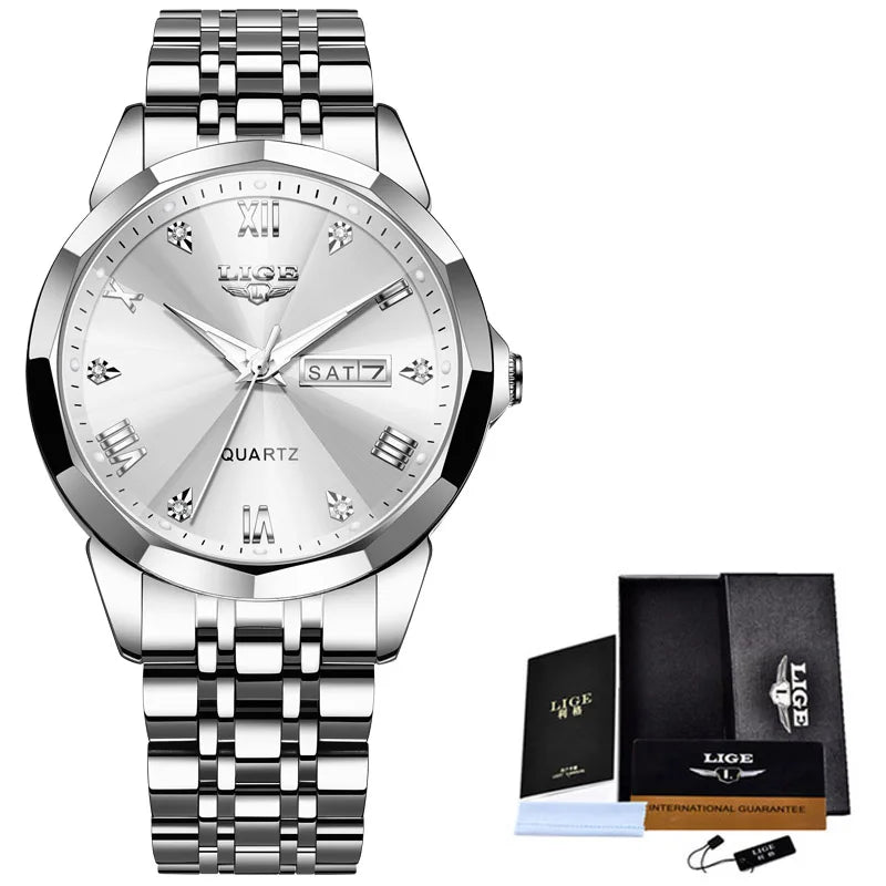 LIGE New Fashion Watch Women Top Brand Ladies Creative Steel Women Bracelet Watches Female Waterproof Clocks Relogio Feminino