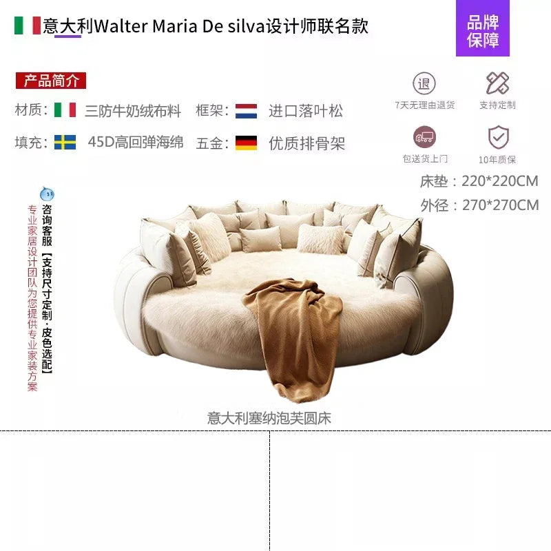 Simple Beauty Bed European Design Girls Double Queen Luxury Bed Castle Princess Sleeping Sex Platform Cama Trendy Furniture