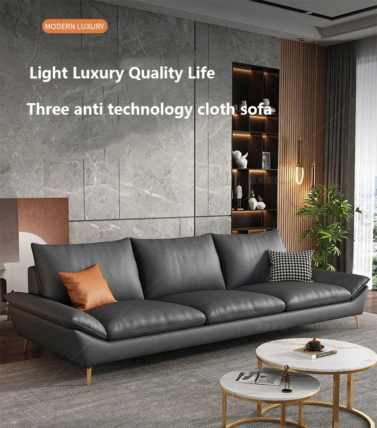 European Luxury Living Room Sofa Modern Cozy Family Technology Cloth Technology Cloth Divano Furniture Cheap Sofas In Offers