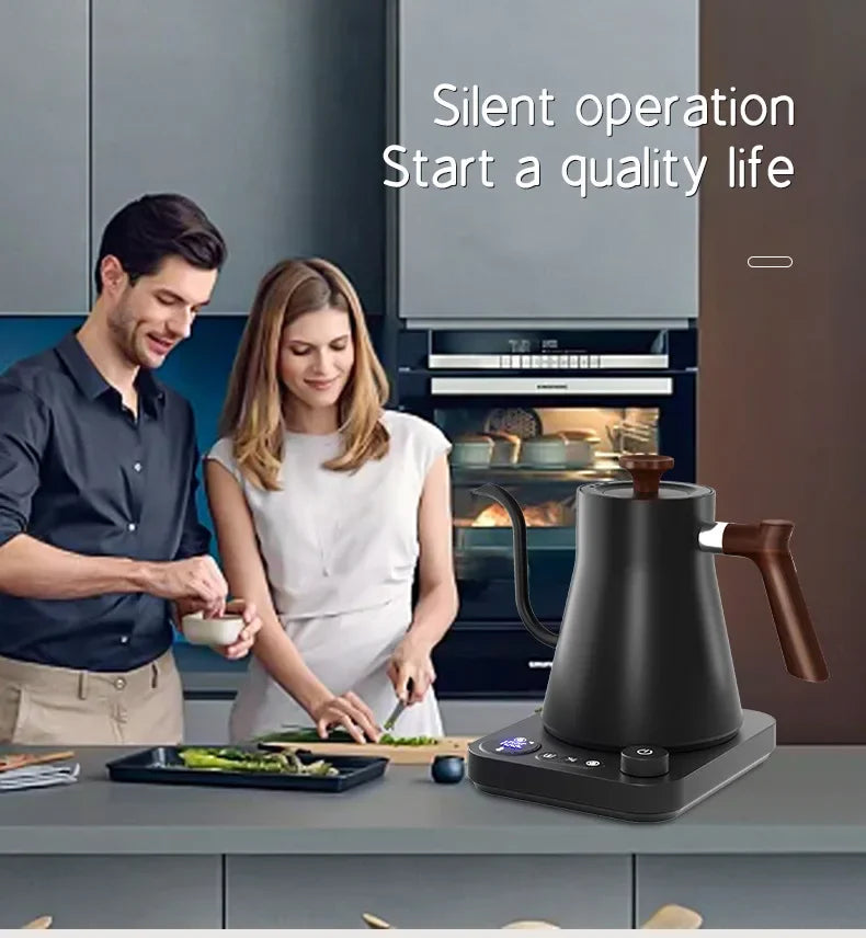 900ML Intelligent Constant Temperature Electric Kettle Hand Brewed Coffee Pot Gooseneck Pot Used for Brewing Milk Powder