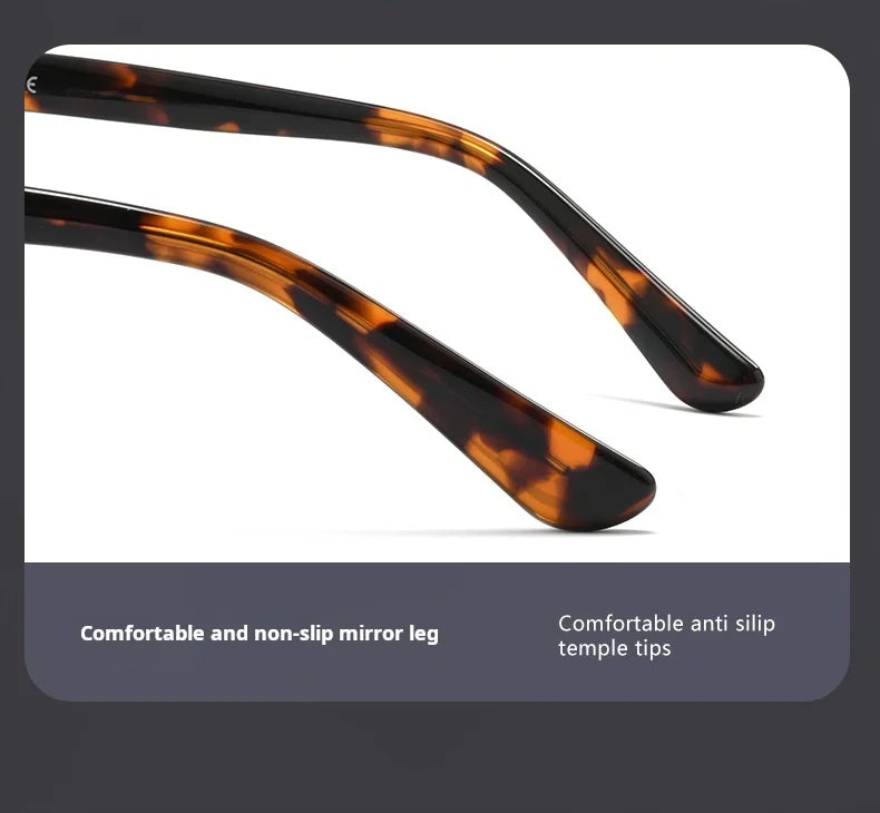 TFTB Fashion Trend Pilot Glasses Men Double Beam Acetate Ultralight Retro Optical Prescription Eyeglasses Frame Women 140mm