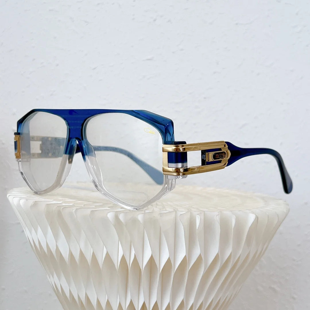 ORIGINALCAZAL MOD1633 UV400 Polarized Driving Anti-Glare Men Sunglasses Transparent White Acetate Frame Women Couple Eyewear