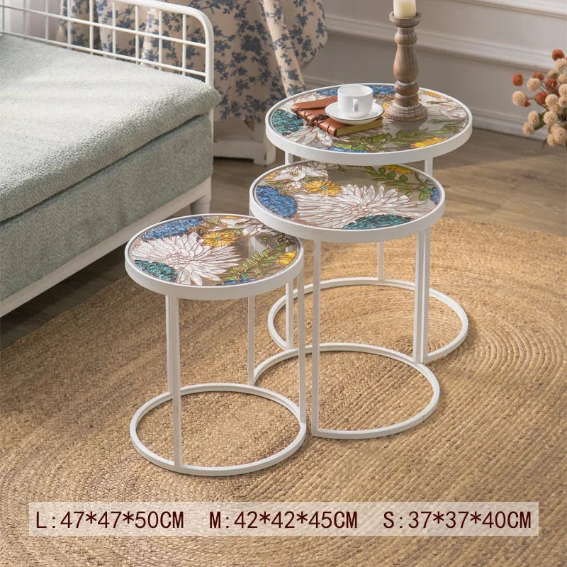 American Hand-painted Living Room Cabinets Sideboards Foyer Side Cabinet Light Luxury Wine Cabinet Drawer Living Room Furniture