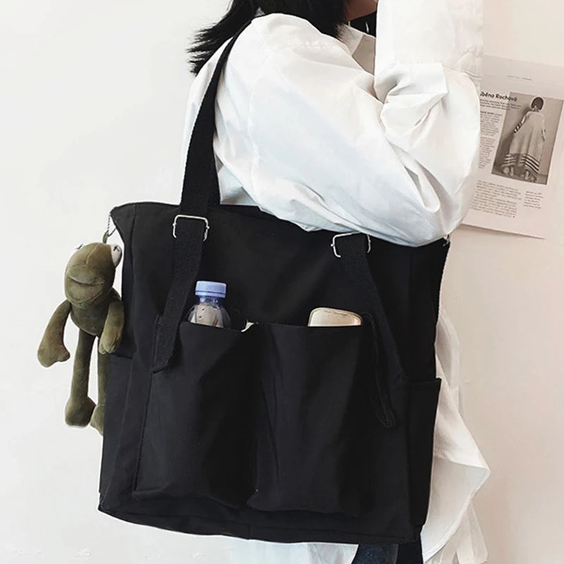 Women's Bag Handbags Shopper Simple Fashion Zipper Nylon Waterproof Solid Crossbody Large Capacity Tote Shoulder Bags For Women