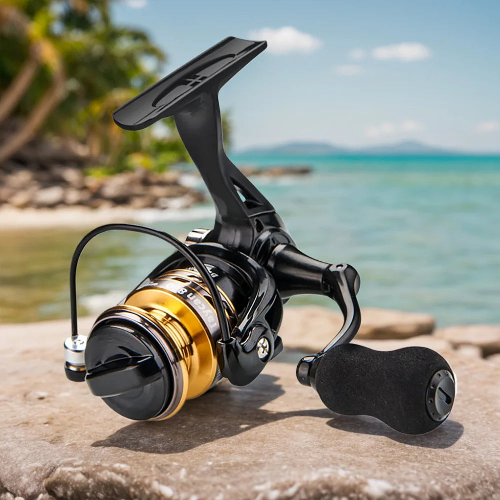 Spinning Wheel Metal Spool Spinning Fishing Reel 4.8/1 Gear Ratio All Purpose Fishing Spinning Reel for Freshwater Saltwater