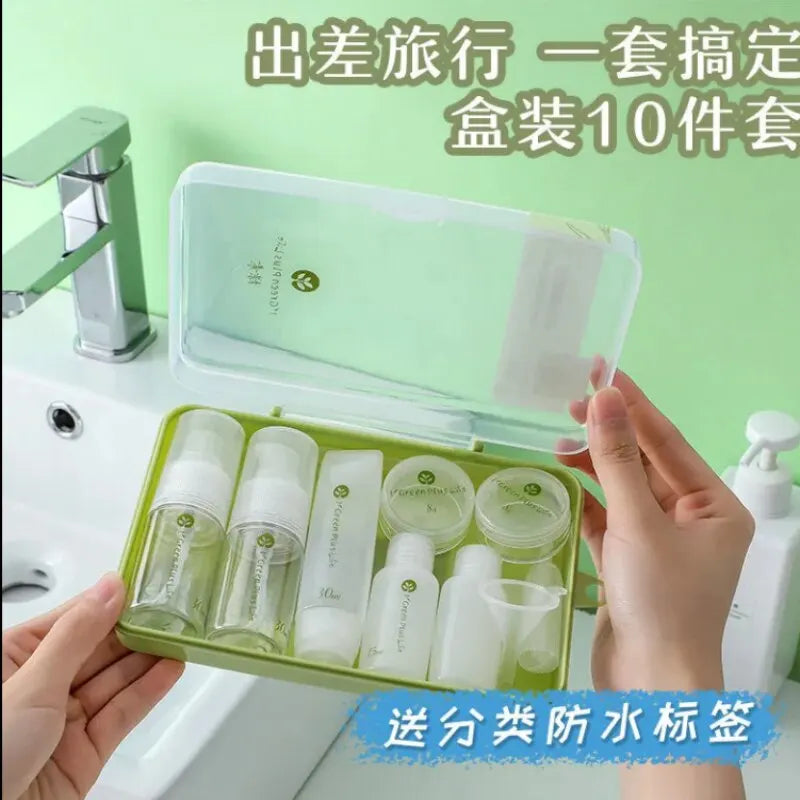 10PCS Travel Cosmetic Dispenser Bottle Set Portable Cosmetic Skincare Empty Bottle Portable Spray Bottle For Airplane