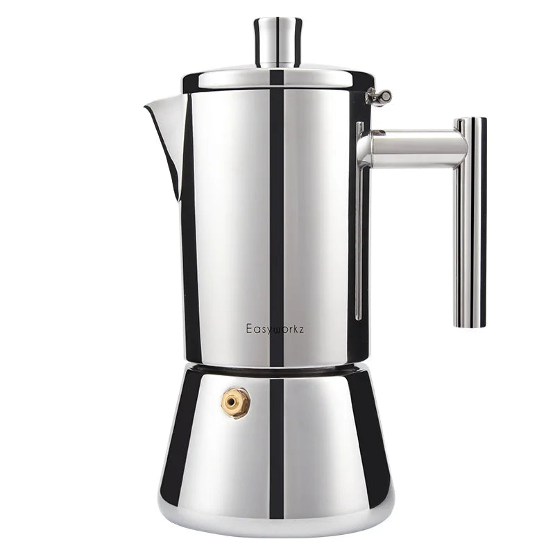 Moka pot Italian stainless steel coffee pot, induction cooker heating, espresso brewing machine
