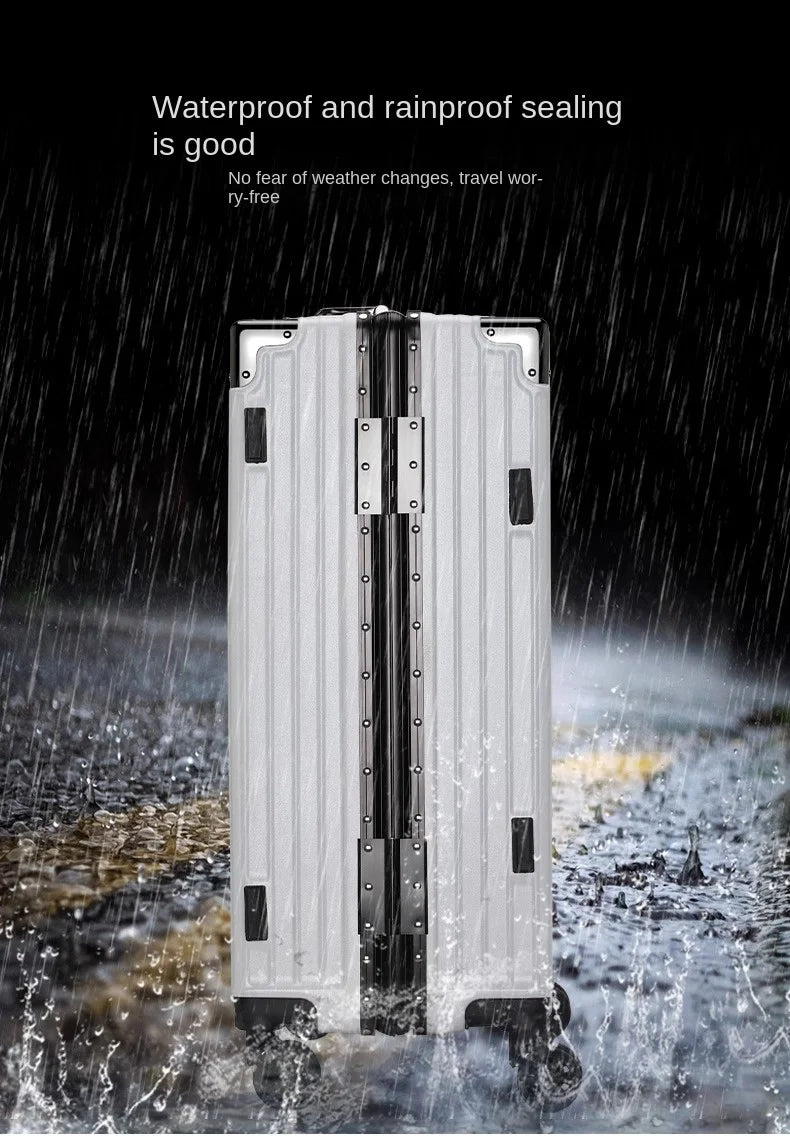 Suitcase Aluminum Frame 20 inch Carrier Trolley Case Removable Universal Wheels 22-30 inch Large Capacity Travel Suitcases