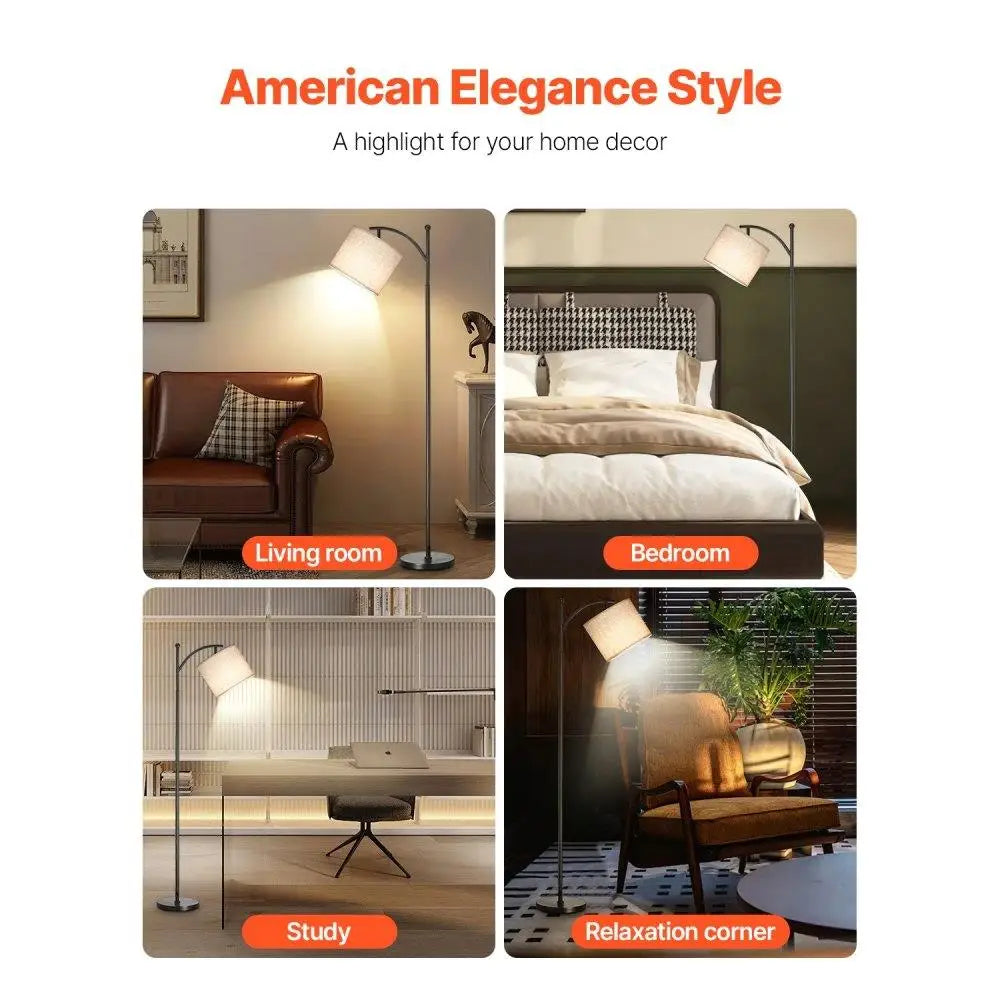 Dimmable Floor Lamp with Remote Control Adjustable Color Temperature for Living Room Lighting