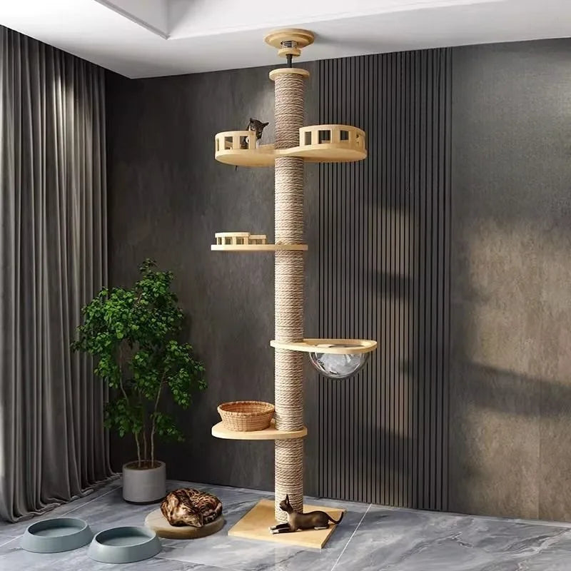 Cat Tree Multilayer Rotatable Moisture Proof Breathable Scratching Posts Save space Cat Tower For Home Indoor Cats Shelves 캣타워