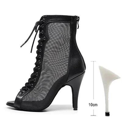 Woman High Tip Ballroom Dance Shoes Woman Ruber Insole Latino Salsa Dancing Shoes For Girls Soft Bottom Practice Latin Shoes