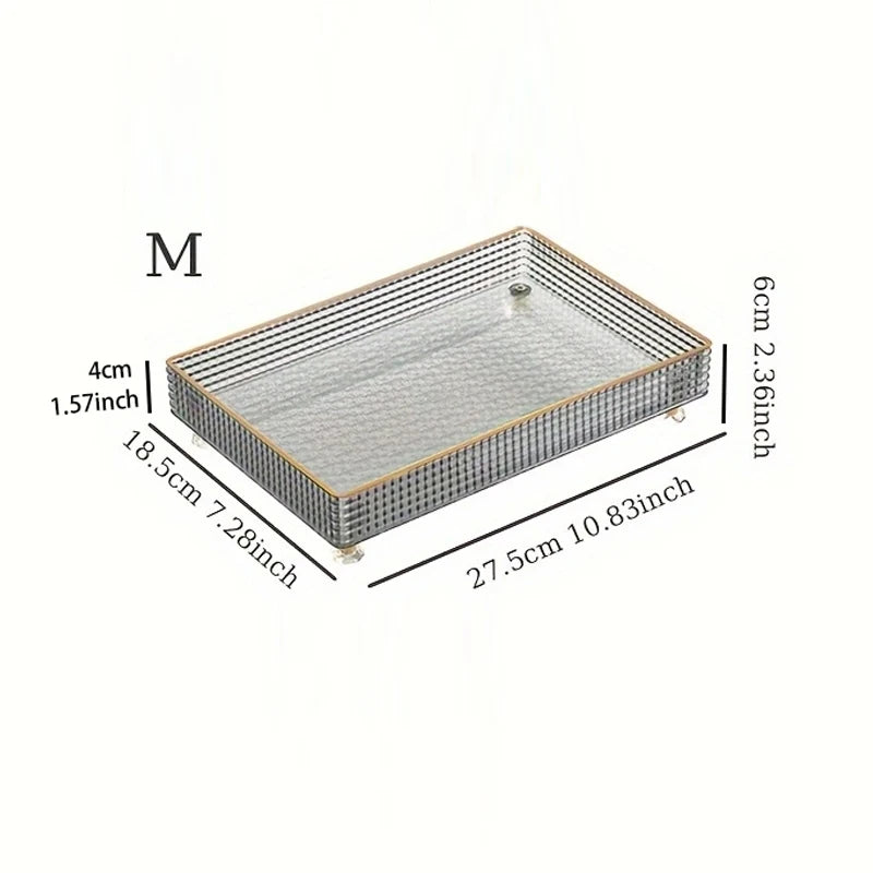 1Pc Cosmetic Storage Rack, Desktop Bathroom Tray, Perfume and Cosmetic Organization Rack, Cosmetic Ring Storage Tray, Home Decoration, Bathroom Accessories