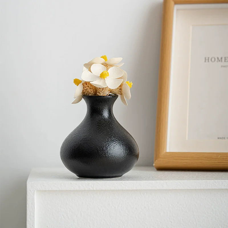 Ceramic Vases Set of 5 Multiple colors Design Handmade Terracotta Flower Pot Home Decor Christmas Decoration Table Centerpiece