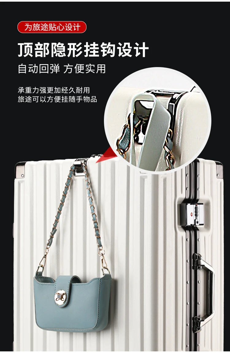 New High-value rolling luggage men women fashion hard trolley suitcase carry ons large-capacity silent travel boarding case