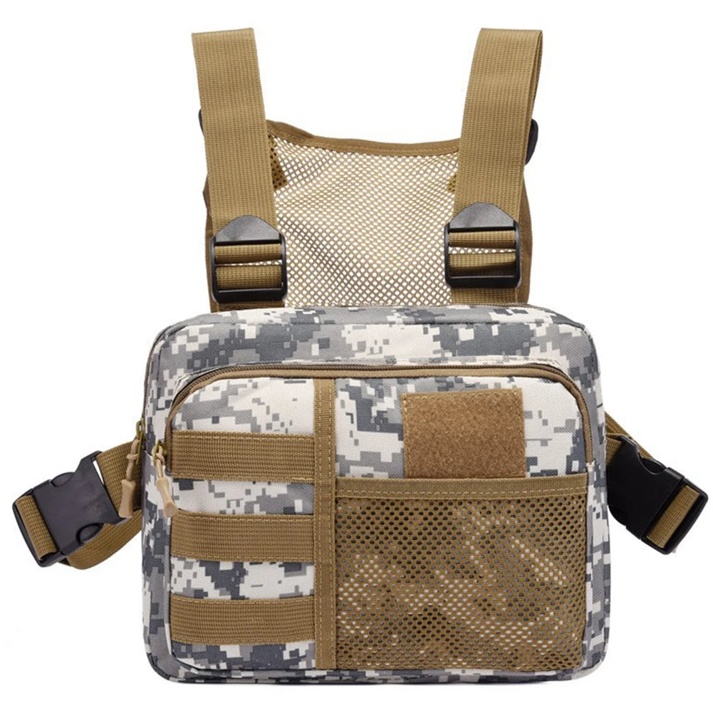 Tactics Vest Bag Streetwear Functionality Chest Bag Portable Oxford Multifunctional Multi-pockets Waterproof for Running Travel