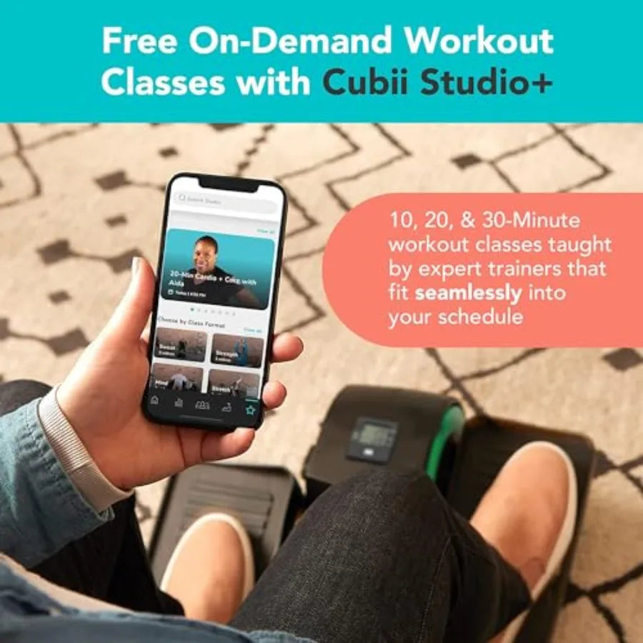 Under Desk Elliptical Bike Pedal Exerciser Portable Seated Elliptical Machine W/Adjustable Workout Levels - Adult to Seniors