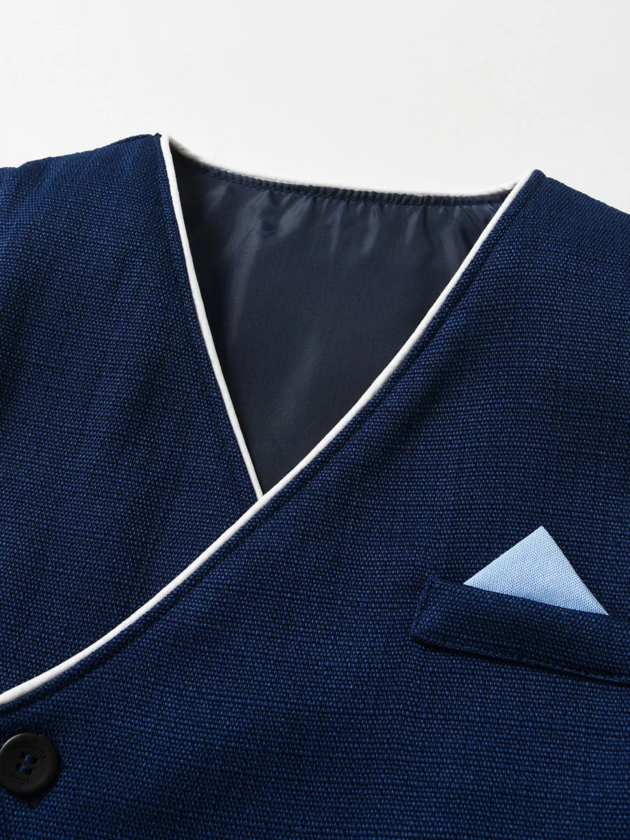 Baby Boy Clothes Sets Formal Suit Boys Long Sleeve Shirt Vest Trousers 3Pcs Sets Children Gentleman Birthday Party Clothing 1-6Y