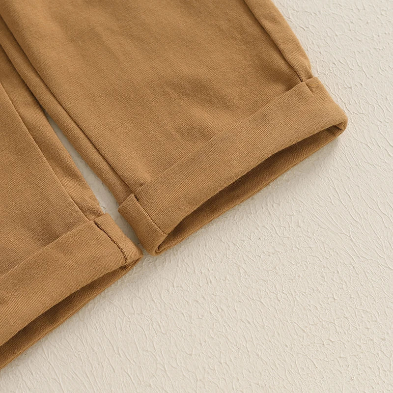 Baby Boys Fall Outfits Bowite Turn-Down Collar Long Sleeve Rompers Suspender Pants 2Pcs Clothes Set