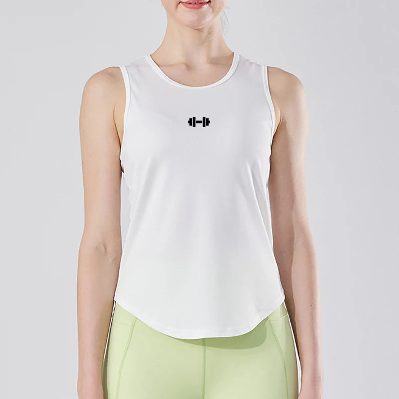 Athletics Tank Top Running Vests Womens Dumbbel Fitness Sleeveless Shirts Mesh Sports Clothing Athlete Track Field Singlets